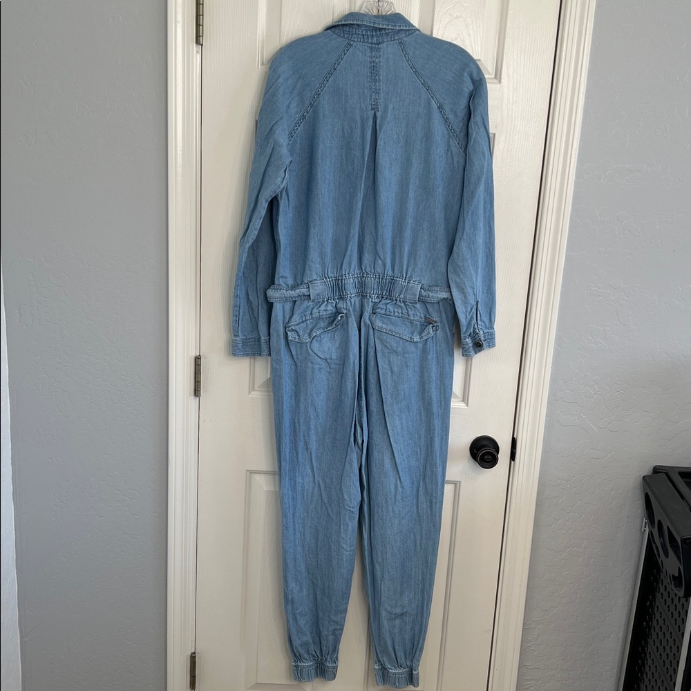 Prana Penderbrook jumpsuit light blue chambray Tencel size medium - Picture 4 of 12